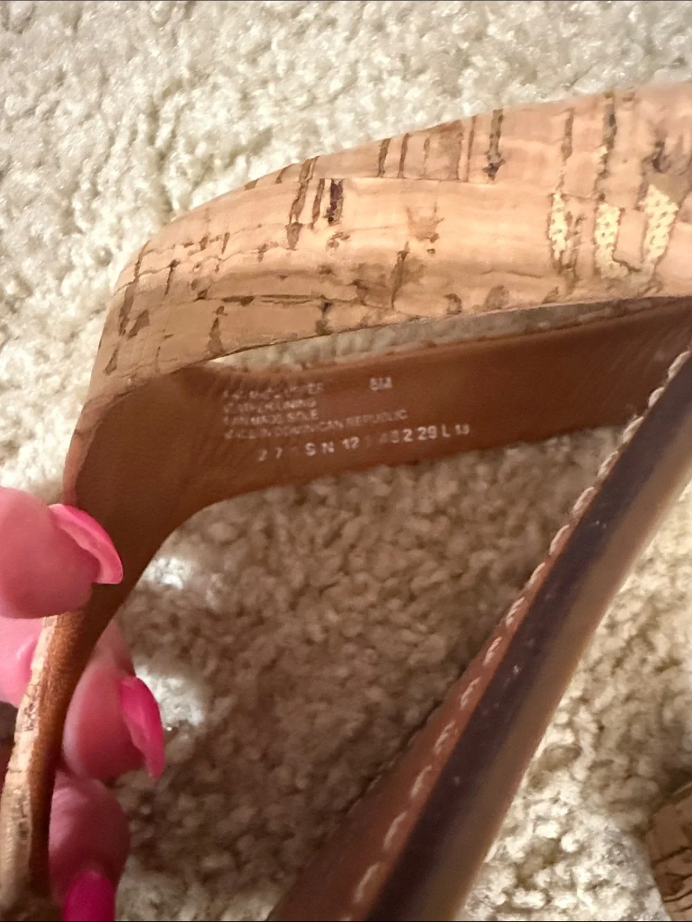 Tory Burch Cork and‎ Leather Slide Sandals sz 8